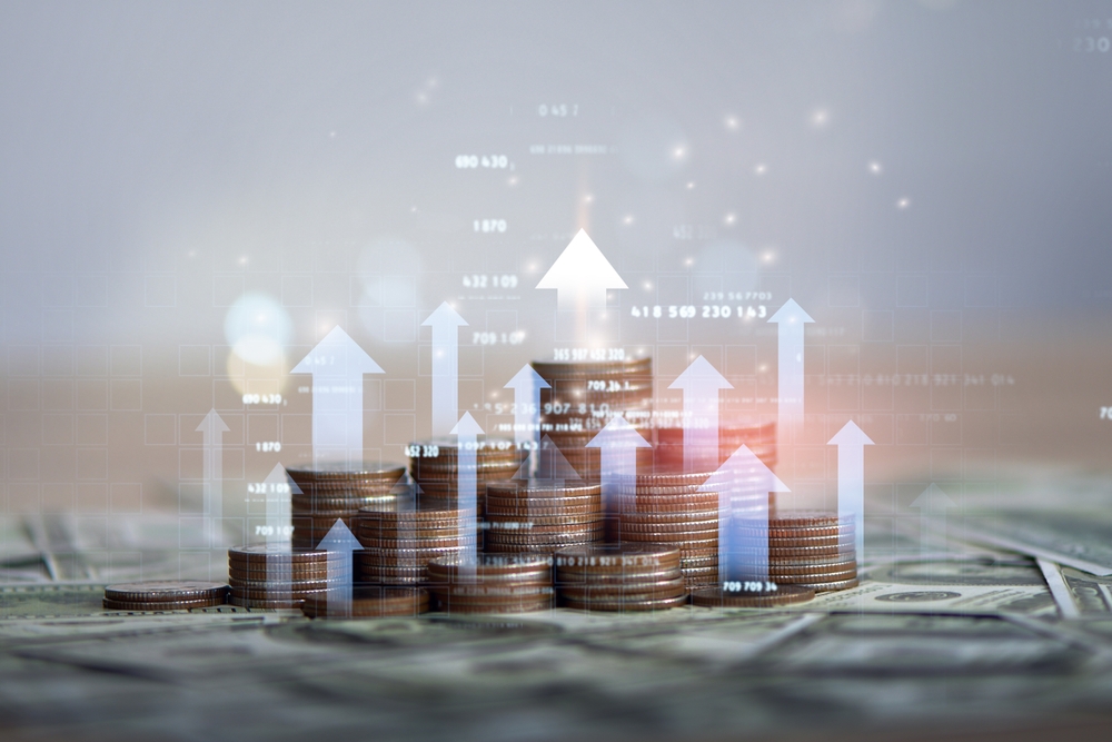 Coin,Stack,With,Growth,Chart,And,Graph,Progress,,,Stack